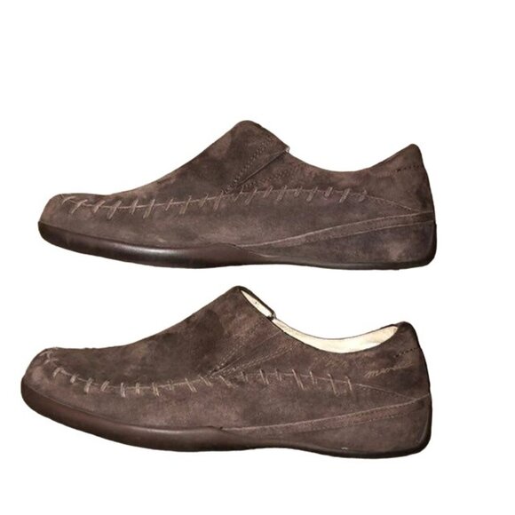 Merrell Wild Senna Brown Suede Slip-On Shoes Womens 8.5 Moccasin Style - Picture 4 of 12